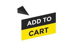 Add to cart button web banner templates. Vector Illustration