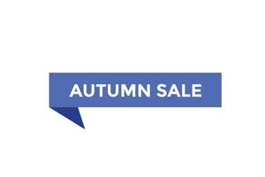 plantillas de banner web de botón de venta de otoño. ilustración vectorial vector