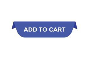 Add to cart button web banner templates. Vector Illustration