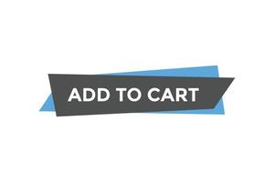 Add to cart button web banner templates. Vector Illustration