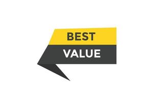 Best value button web banner templates. Vector Illustration