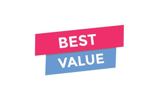 Best value button web banner templates. Vector Illustration