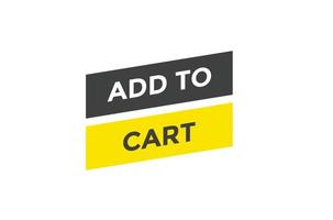 Add to cart button web banner templates. Vector Illustration