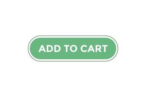 Add to cart button web banner templates. Vector Illustration