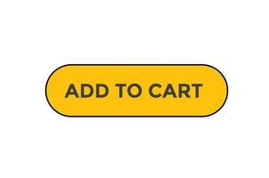 Add to cart button web banner templates. Vector Illustration