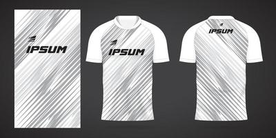 white sports shirt jersey design template vector