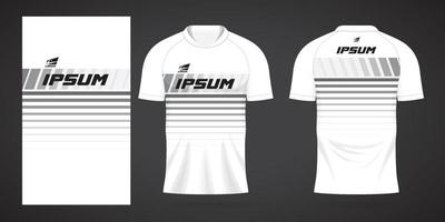 plantilla de diseño de camiseta de camiseta deportiva blanca vector