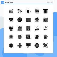 25 Creative Icons Modern Signs and Symbols of father toast test bread design Editable Vector Design Elements