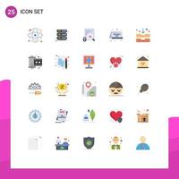 Set of 25 Modern UI Icons Symbols Signs for drawer archive search fathers day date Editable Vector Design Elements