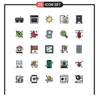 25 iconos creativos signos y símbolos modernos de etiquetas multimedia helios datos duplicados elementos de diseño vectorial editables vector