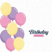 Happy Birthday To you Balloon background for party holiday birthday promotion card poster vector