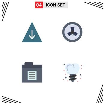 Pack of 4 Modern Flat Icons Signs and Symbols for Web Print Media such as career implanting mutation document tooth Editable Vector Design Elements