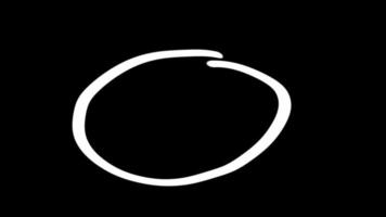 Animation of a circle sign making motion on a black background video