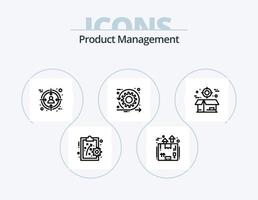 diseño de iconos del paquete de iconos de línea de gestión de productos 5. creativo. Ingenieria. tecnología. ingeniero. perfección vector