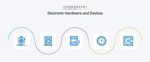 Devices Blue 5 Icon Pack Including tool. devices. hardware. device. data vector