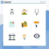 Universal Icon Symbols Group of 9 Modern Flat Colors of fax plus person document pros Editable Vector Design Elements