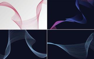 modern wave curve abstract presentation background Pack vector