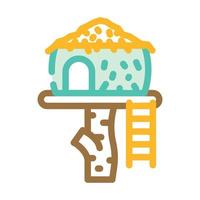 tree house color icon vector illustration