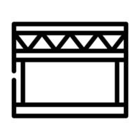 Ilustración de vector de icono de línea de marco de metal de etapa