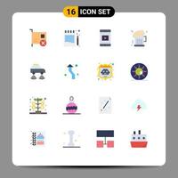Group of 16 Modern Flat Colors Set for network car notebook party beer Editable Pack of Creative Vector Design Elements
