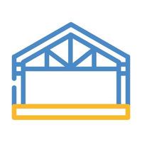 Ilustración de vector de icono de color de marco de metal de garaje