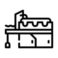 metal production industry equipment line icon vector illustration