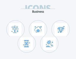 paquete de iconos azul de negocios 5 diseño de iconos. . de primera calidad. viaje. diamante. informática vector