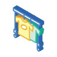 wardrobe with clothes for actor isometric icon vector illustration