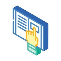 research instruction isometric icon vector illustration