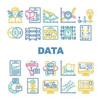 Data Science Innovate Technology Icons Set Vector