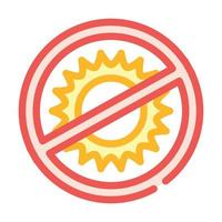 protect from sun rays color icon vector illustration