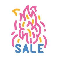 burning sale discount color icon vector illustration