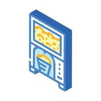 pop corn machine isometric icon vector illustration