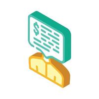 salary money talks isometric icon vector illustration