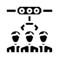 ilustración de vector de icono de glifo de selección de empleados