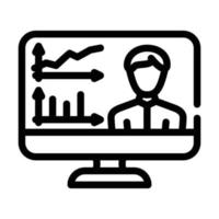 skills researching online line icon vector illustration