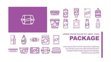 Package For Product Landing Header Vector