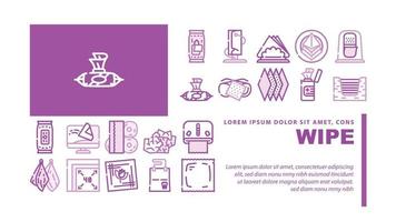 Wipe Hygiene Accessory Landing Header Vector