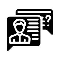 employee discussion glyph icon vector illustration