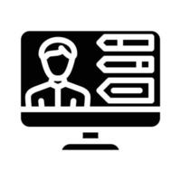 skills human employee glyph icon vector illustration