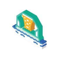 water basketball isometric icon vector illustration