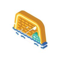 Ilustración de vector de icono isométrico de waterpolo