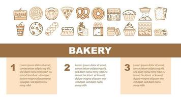 Bakery Delicious Dessert Food Landing Header Vector