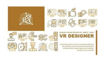 Vr Designer Occupation Landing Header Vector