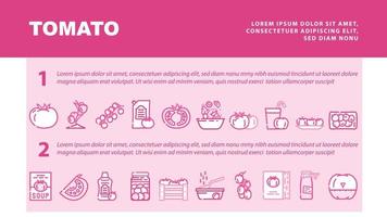 Tomato Natural Bio Ingredient Landing Header Vector