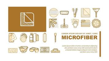 microfibra para vector de encabezado de aterrizaje limpio