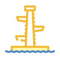 jumping tower color icon vector illustration