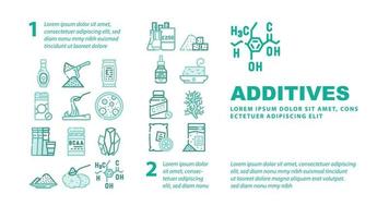 vector de encabezado de aterrizaje de fórmula de aditivos alimentarios