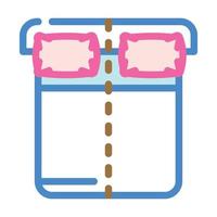 sleep on opposite sides of bed color icon vector illustration