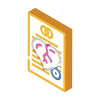 document of divorce isometric icon vector illustration